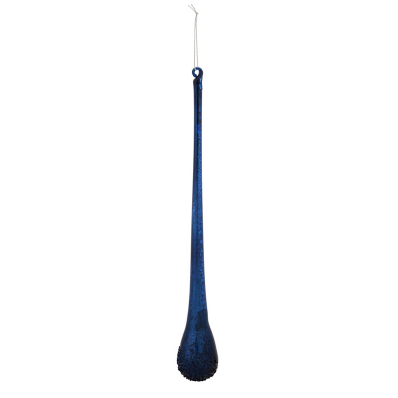 Ensemble d'ornement en verre 6 pièces, Bleu / Argent