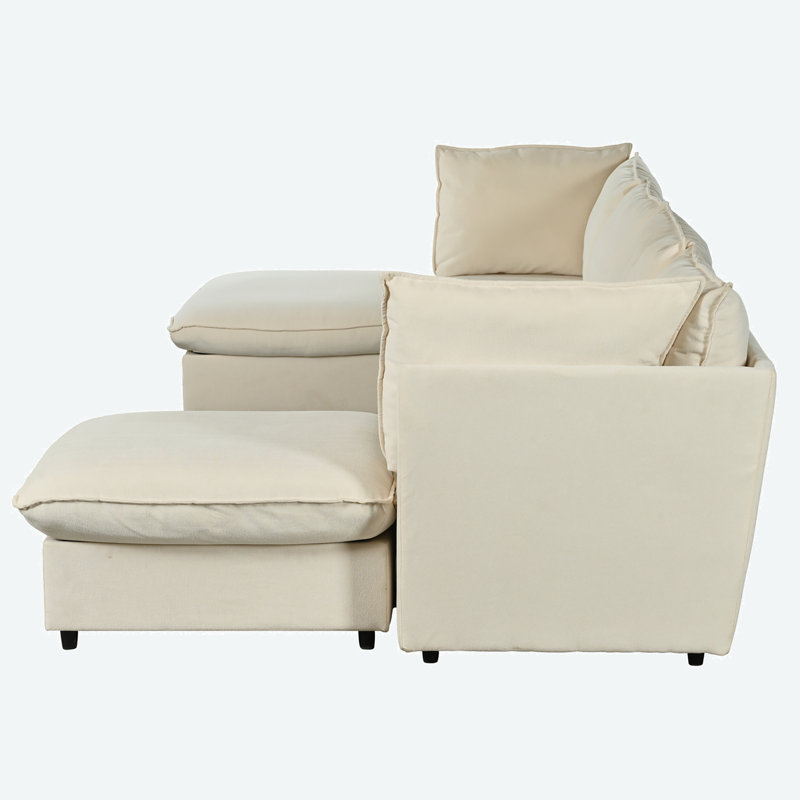 Canapé modulaire 6 pièces Gelt, Beige