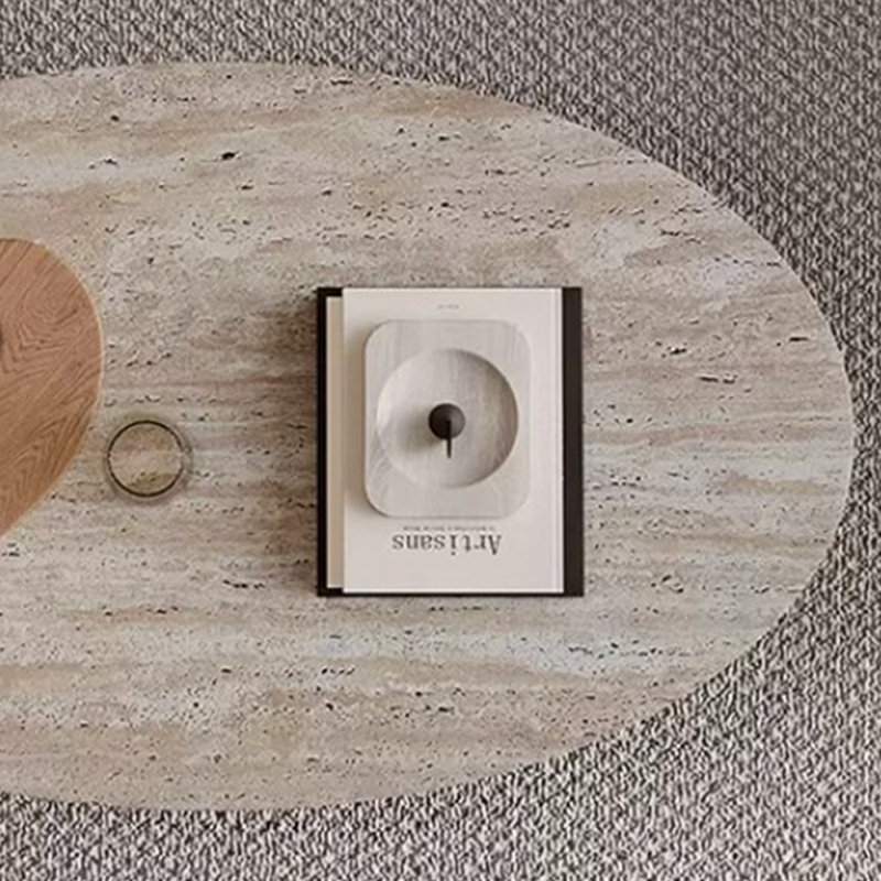 Simple Natural Cave Stone Coffee Table Coffee Table, 15.74" H x 53.59" L x 29.52" W
