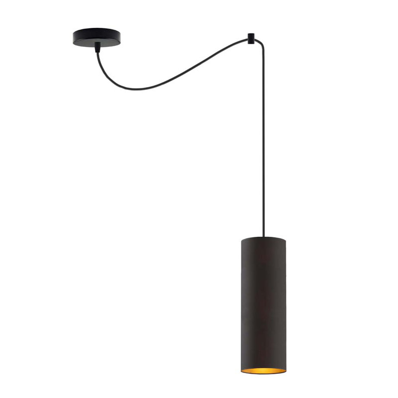 1 - Light Single Pendant, Black, Black