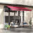 Patio Retractable Awning with Manual Crank, Exterior Sun Shade-112161315-112161286