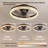 20" Ceiling Fan with LED Light – Modern Flush Mount Fan Light for Bedroom, Living Room, and Home Décor with Crystal Ring Design, Silent fan