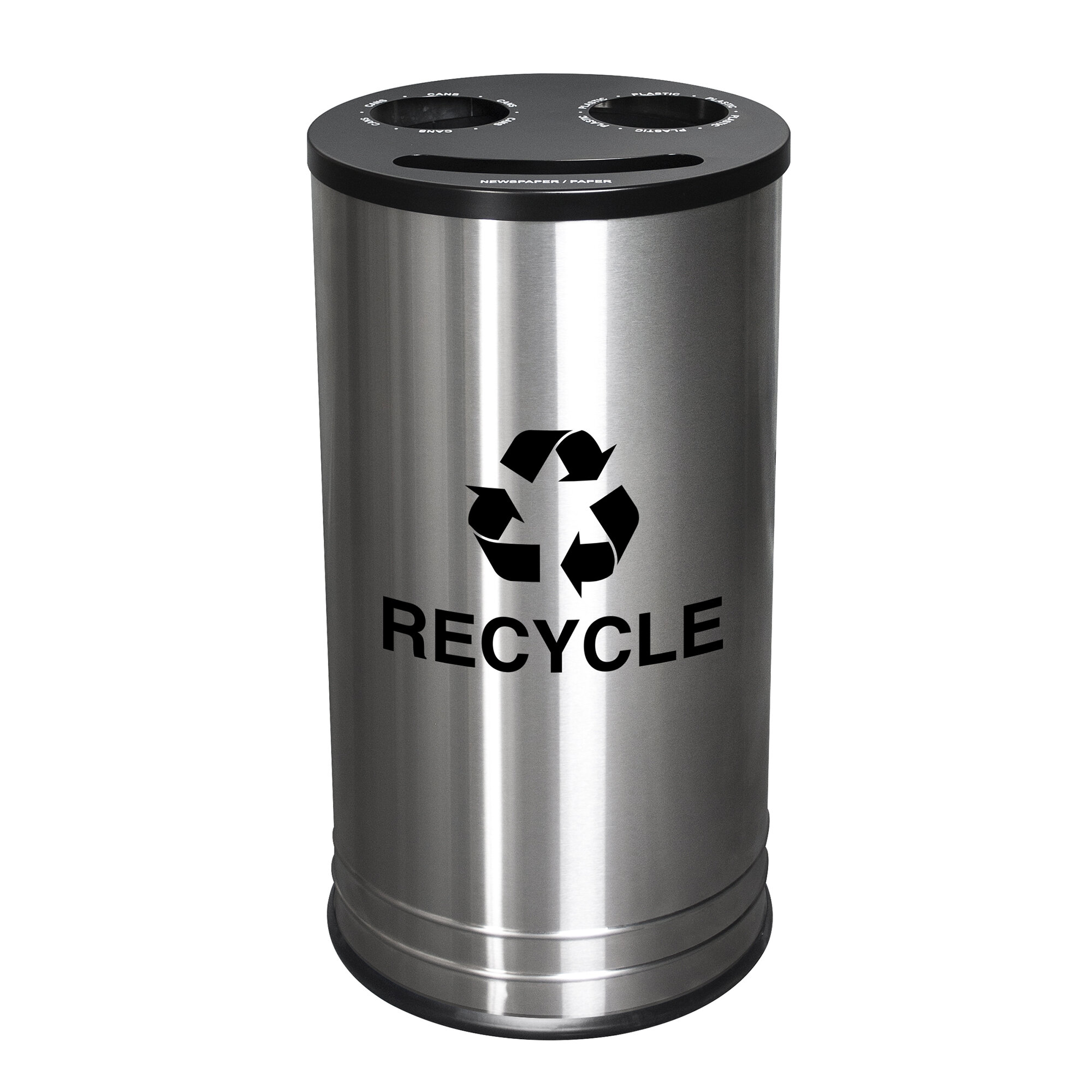 Ex-Cell 3 Stream Stainless Steel 13.5 Gallon Recycling Bin | Wayfair