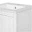 Meuble-lavabo blanc de 20 po avec lavabo en céramique, porte à fermeture en douceur, tablette ajustable en forme de U, support de rangement pour porte, armoire autoportante moderne pour les petites salles de bain-1352221262
