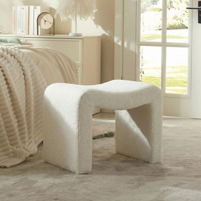 Catargiu Teddy Fleece Upholstered Ottoman
