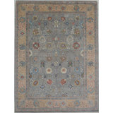 Transitional One-of-a-Kind Rectangle 9 X 12 Hand Knotted Area Rug