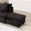 Chaise convertible de rangement de style contemporain, tissu en mousse grise, réglable, coussins inclus-204099700