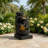29-Inch Terrazzo Style 4-Tier LED Water Fountain | Indoor & Outdoor Cascading Bowls Waterfall For Serene Garden & Patio