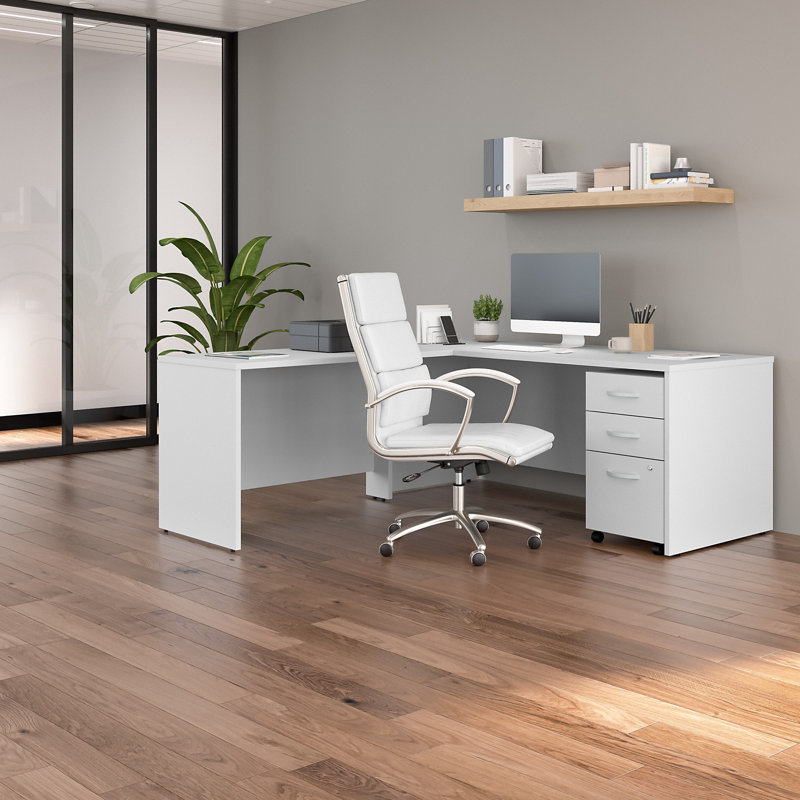 Ensemble de bureau d'ordinateur 3 pièces Office 500, Blanc