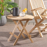 Tusarora Solid Teak Folding Round Table