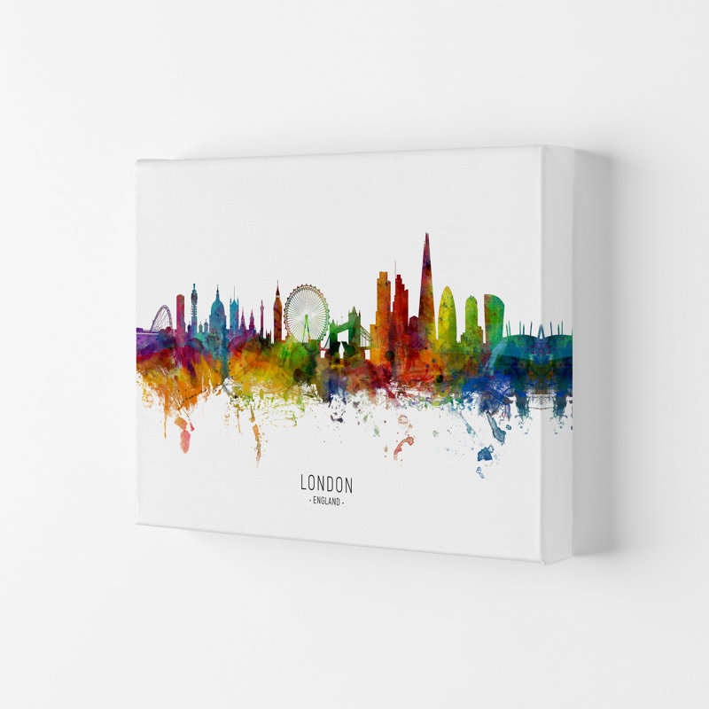 London England Skyline by Michael Tompsett - Print, 59.4cm H x 84cm W x 4cm D, Wrapped Canvas