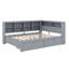 Lit de jour moderne double avec 2 tiroirs, cadre de lit en bois avec tablettes de rangement et ports USB-794757201-794757200