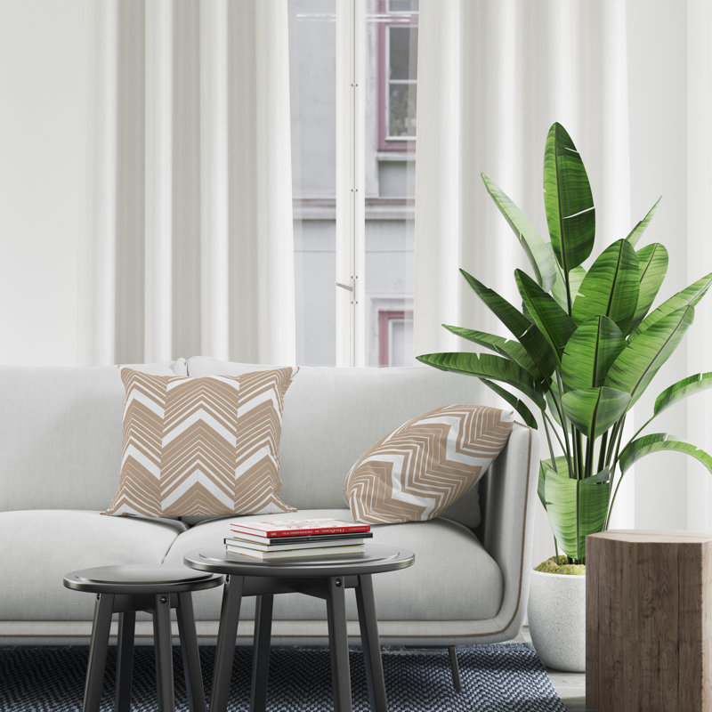 Housse et insert de coussin décoratif en polyester, Beige, L 17 po x H 17 po