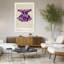 «Mauve Caftan Elegance», art mural traditionnel rétro-1315707056