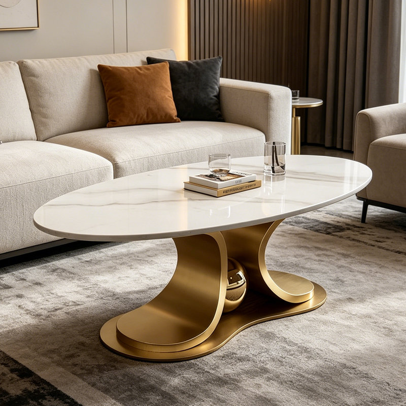 Table basse Luxury, Doré, H 15,7 po x L 47,2 po x l 23,6 po