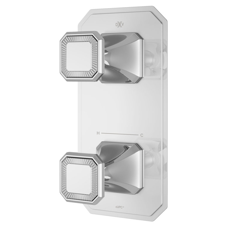 Belshire Two-Handle Thermostatic Valve Trim with Cushion Handles