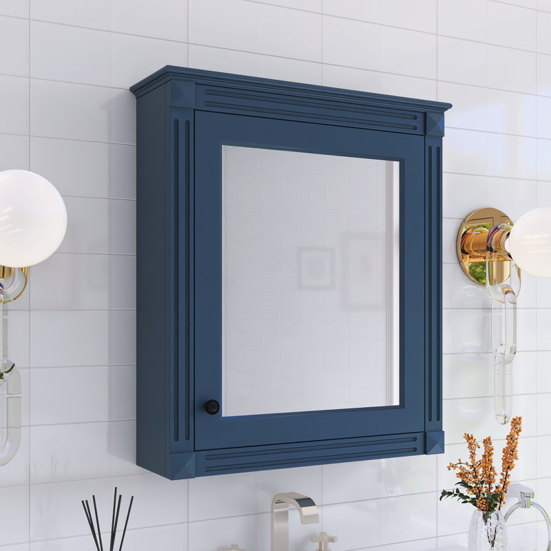 Pharmacie rectangulaire 24 "avec miroir et tablette réglable, Marine