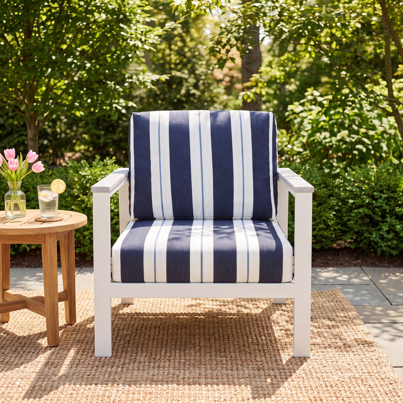 Townsend Sunbrella® Patio Lounge Chair, Coastal Gray