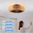20" Vintage Rope Fan Light With Remote Control 6 Speed Adjustable Airflow Ceiling Fan For Living Room, Bedroom, Kitchen, Indoor, Not Included Bulbs