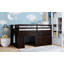Lit mezzanine simple avec armoire et tablette-578823394