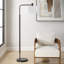 Lampe sur pied noire Padowitz