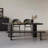 86.61" Black Rectangular Solid wood Butterfly Leaf  Dining Table-267990865