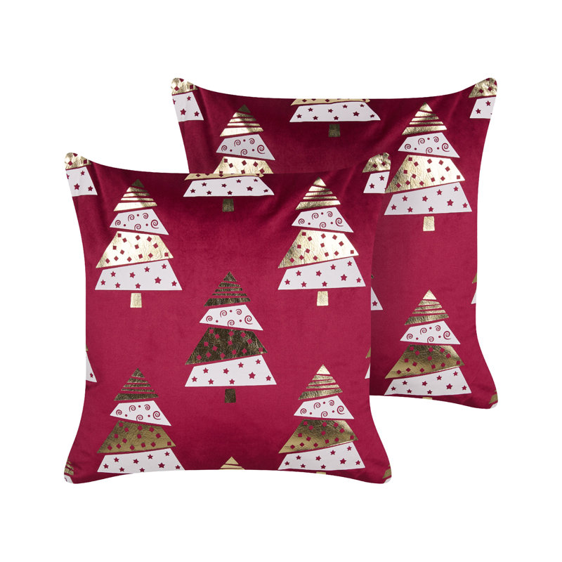 Krista Square Throw Cushion, Red