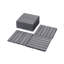 20 PCS Interlocking Deck Tiles Striped Pattern, 12" X 12" Square Light Grey Acacia Hardwood Outdoor Flooring For Patio, Bancony, Pool Side,...