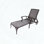 Chaise longue inclinable réglable en aluminium avec roulettes