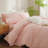 LIFETOWN Striped Duvet Cover Set,3 Pcs Breathable Durable 100% Washed Cotton Comforter Cover for All Seasons, Chic Linen Like Textured Bedding Set.-121605912-114652704