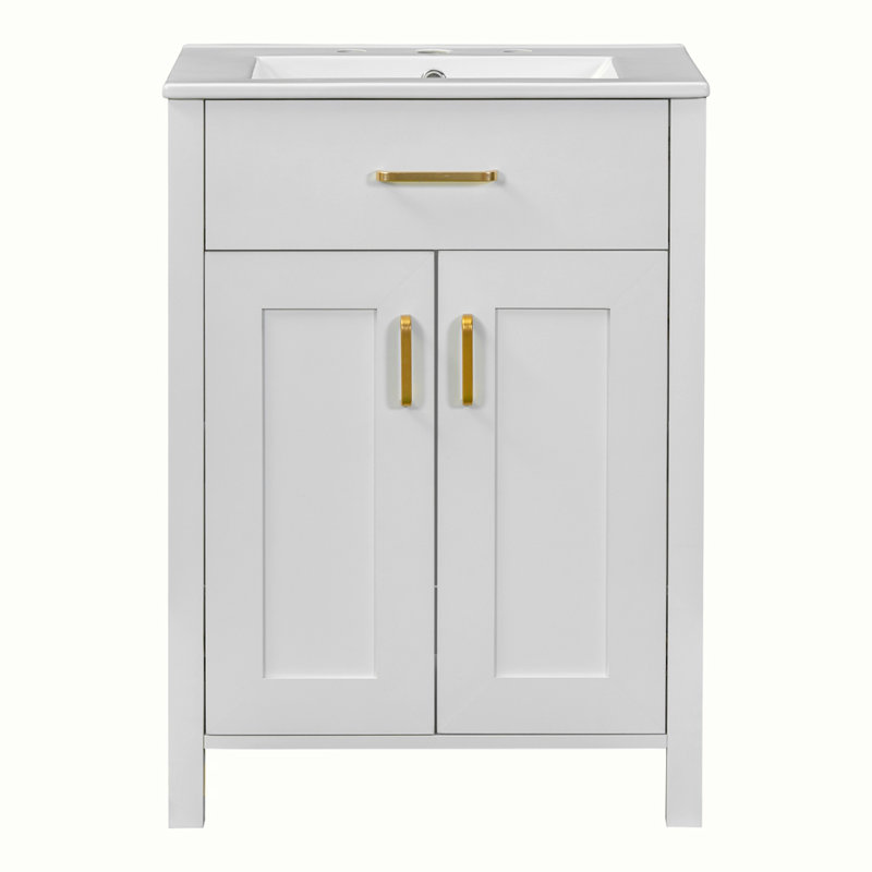 Ensemble de meuble-lavabo avec lavabo en céramique