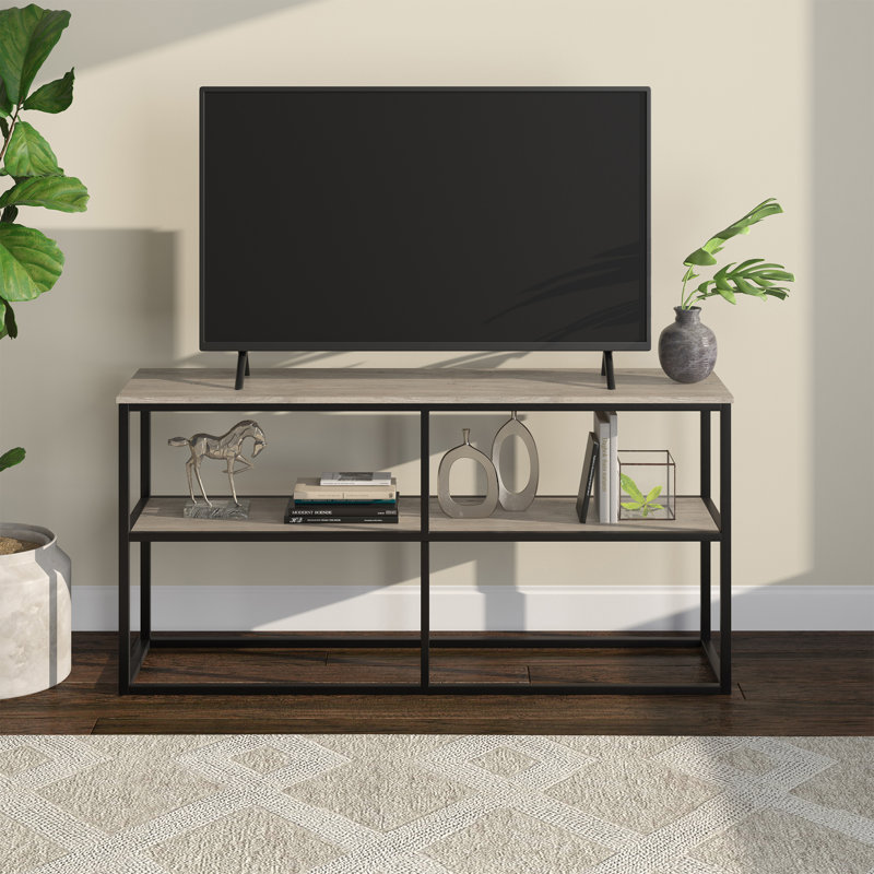 Melquan TV Stand for TVs up to 65", Antiqued Gray
