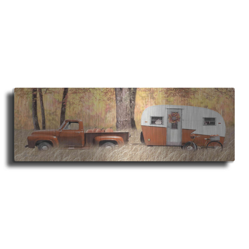 «Fall Camping With Bike» par Lori Deiter, H 12 po x l 36 po