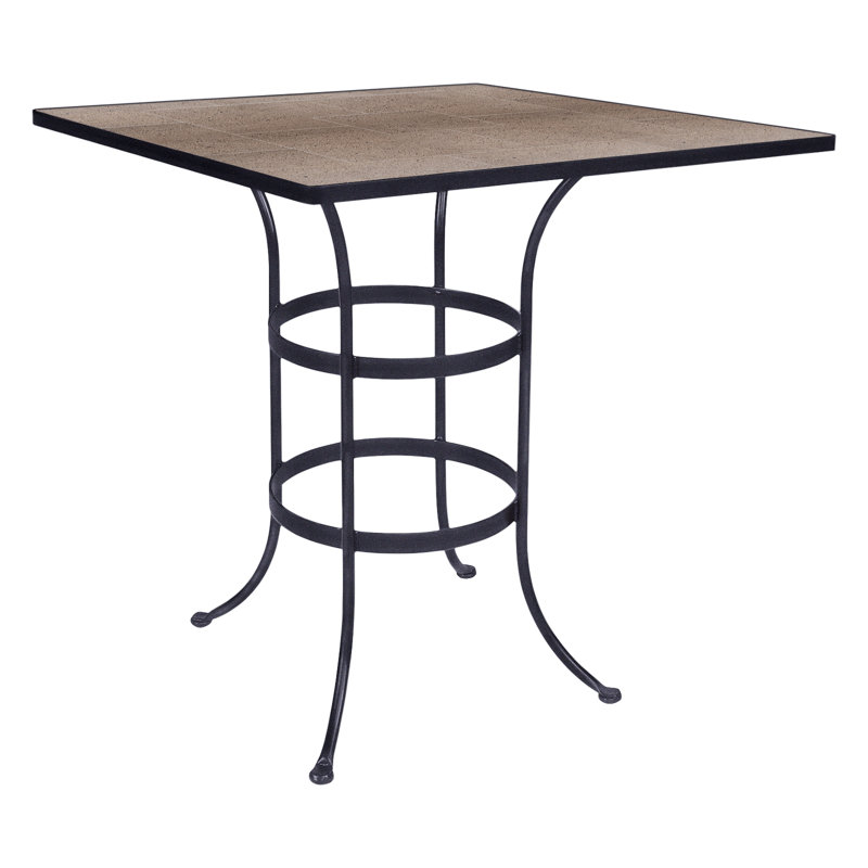 Tables Outdoor Square Bar Table, Graphite, Canyon Taupe