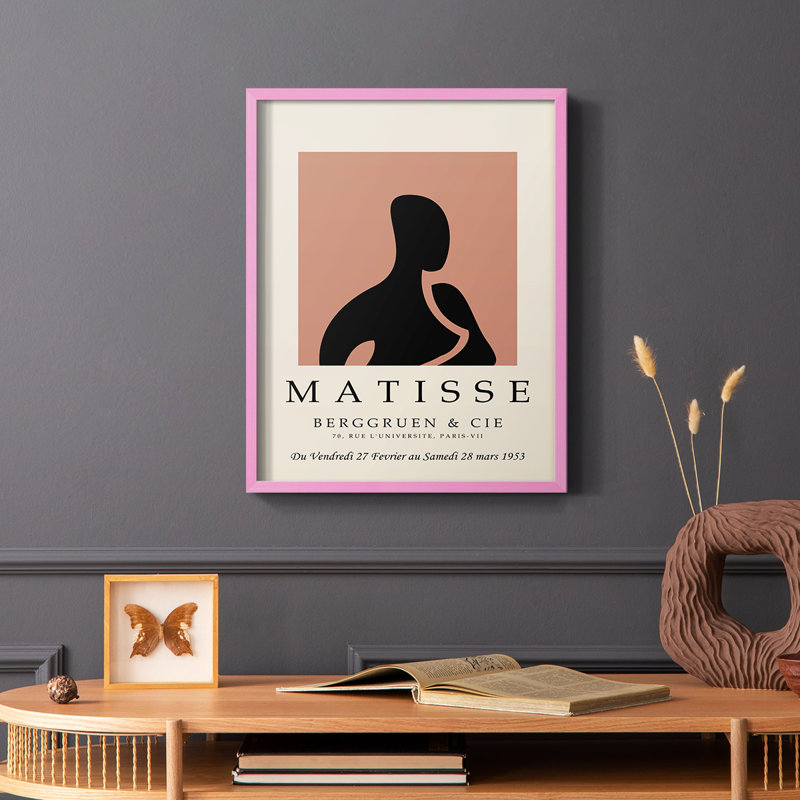 Matisse XL III, reproduction encadrée - bois massif, Noir, H 28 po x l 22 po