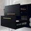 Meuble-lavabo mural moderne 39,4 po avec meuble-lavabo flottant ovale en céramique massif