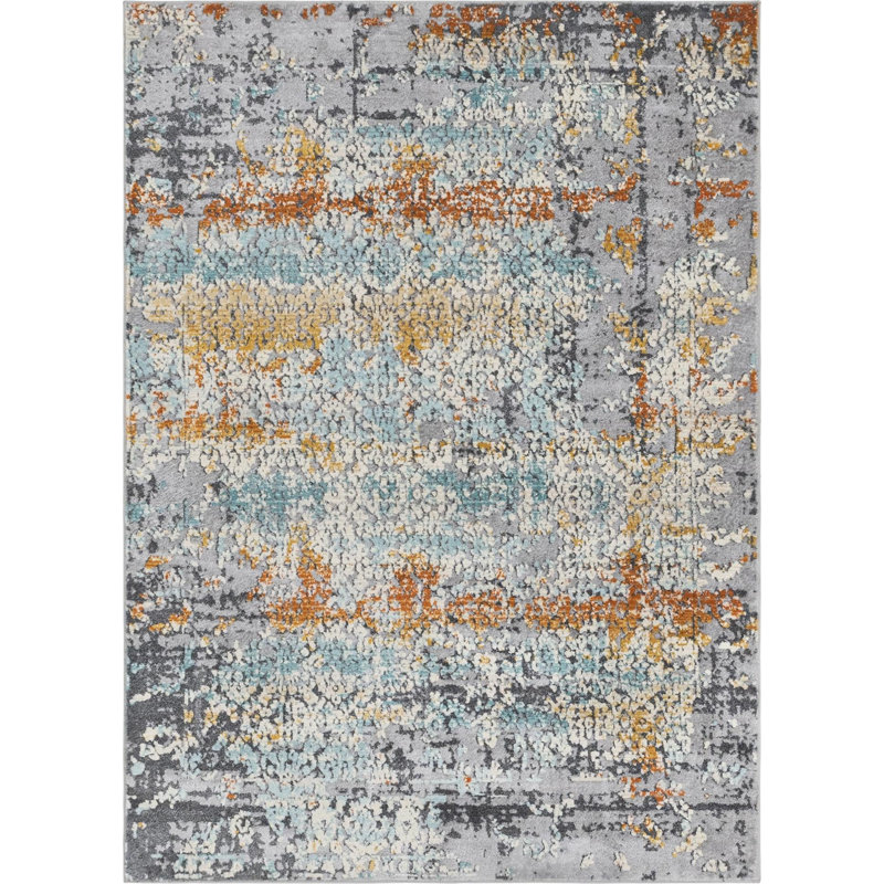 Abstract Indoor Rug, Rectangle 4'1" x 5'11"