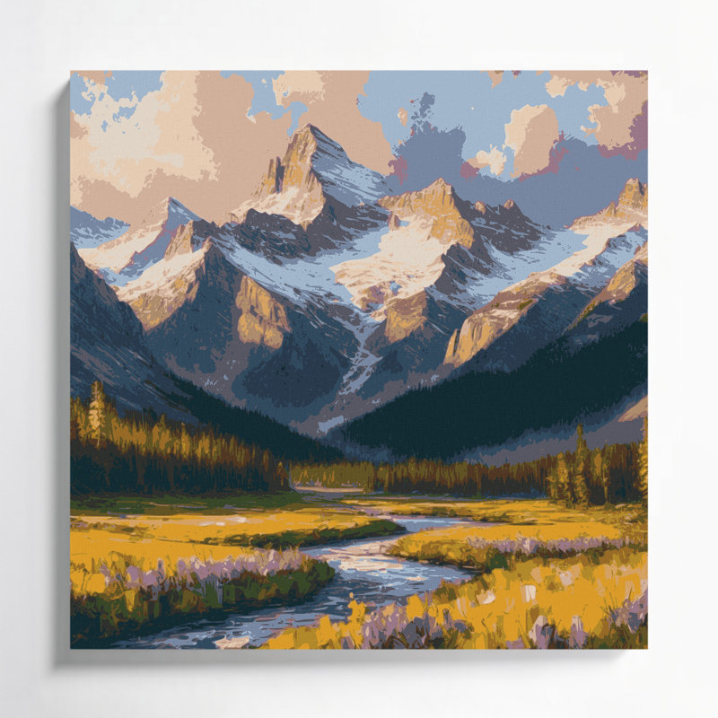 USA State Montana Grey Canvas Wall Art, 8" H x 8" W