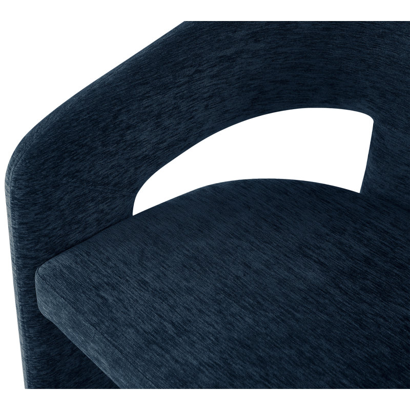 Hollerman Rendition Dining Chair, Navy Polyester Fabric