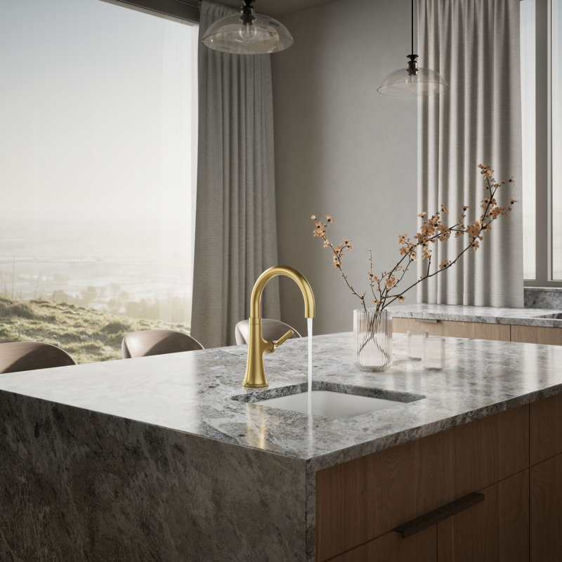 Tone Single-Handle Bar Sink Faucet, Polished Chrome/Black