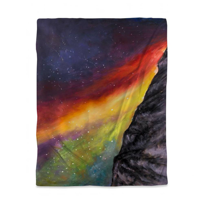 Aurora Borealis Mountain Duvet | Contemporary Bedroom Decor