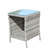 Outdoor Patio Furniture 1 Coffee Table With Clear Tempered Glass-1206066873