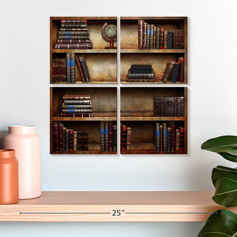 Ancient Bookshelf, 18" H x 18" W