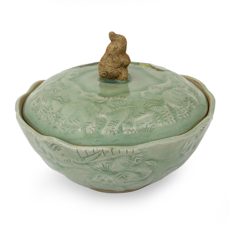 Celadon Handmade Earthenware Rice Bowl