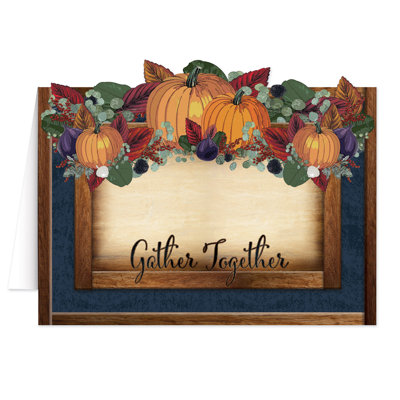 Cartes de table d'automne pour l'Action de grâce
