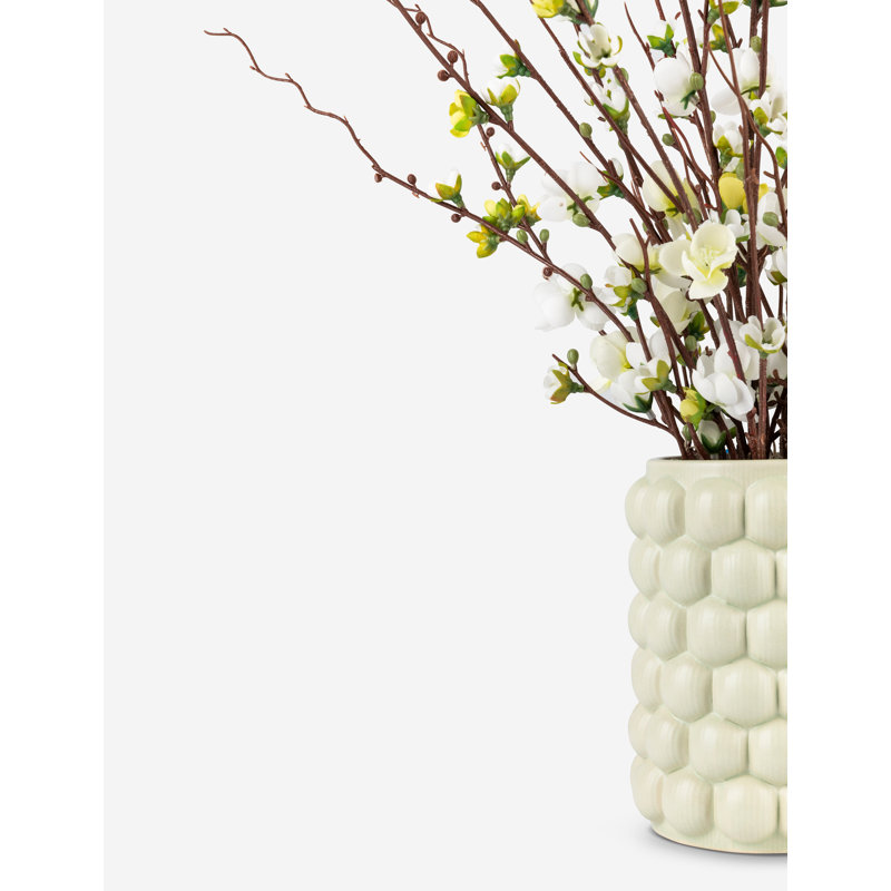 Arrangement de bourgeons de coing Timeless Living, Blanc / brun / jaune