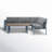 Ensemble de conversation modulaire en teck avec coussins 4 pièces Raven-1076903147