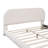 Teddy Fleece Queen Size Upholstered Platform Bed With Thick Fabric,  Frame And Stylish Curve-Shaped Design, Beige-1519834560-1519834565