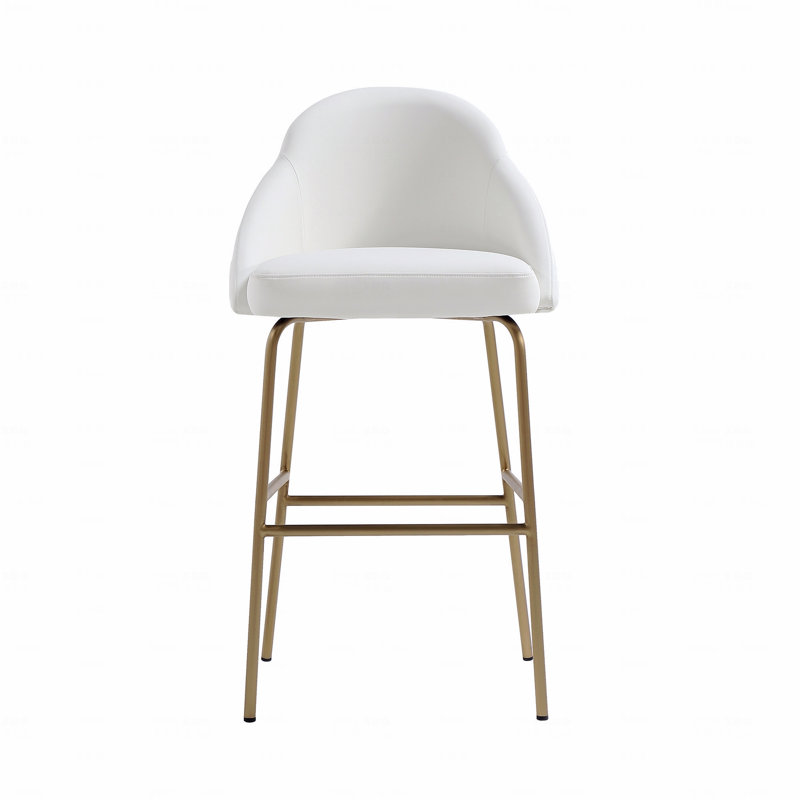 Tabouret de bar, Doré, Blanc