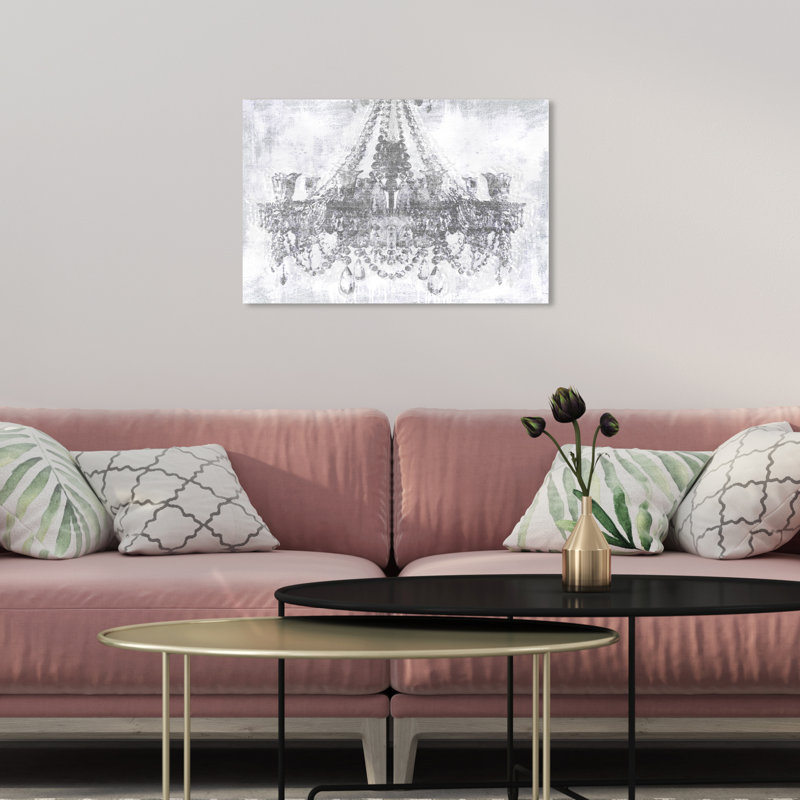 Diamants argentés - Impression sur toile, H 10 po x l 15 po, Toile tendue
